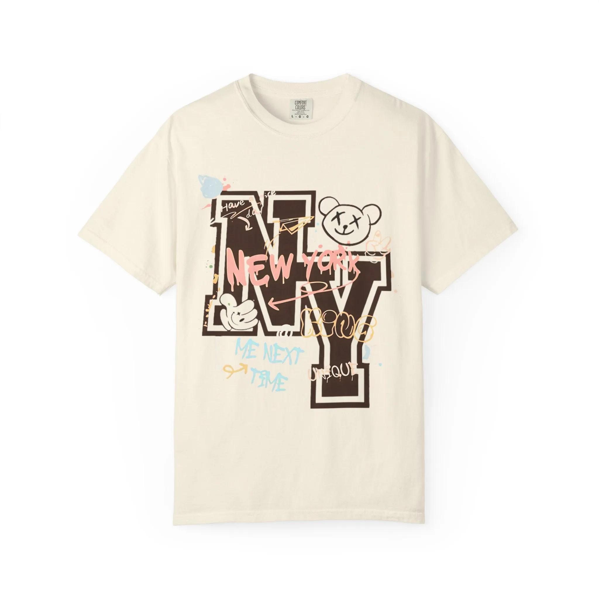 New York Chaos Tee  Comfort Colors Sneaker Match T-Shirt | Nike Dunk Glacier Blue Arctic Orange Match | Street Art Graphic