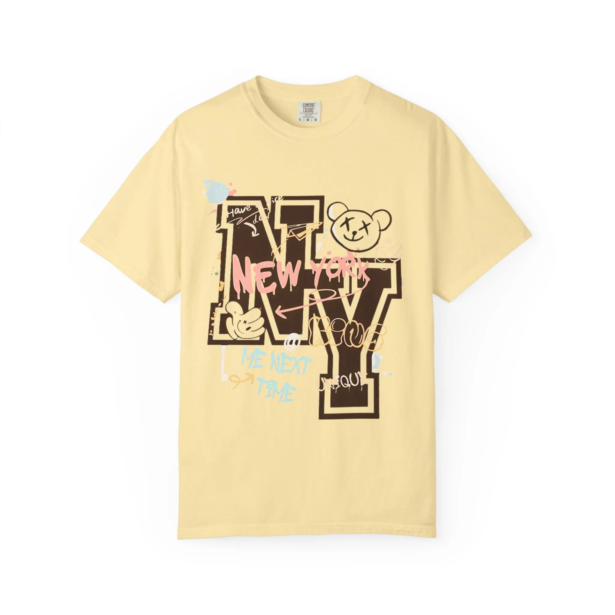 New York Chaos Tee  Comfort Colors Sneaker Match T-Shirt | Nike Dunk Glacier Blue Arctic Orange Match | Street Art Graphic