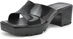 Nicole Miller Womens Eva Heel Sandal Easy Slip on Design