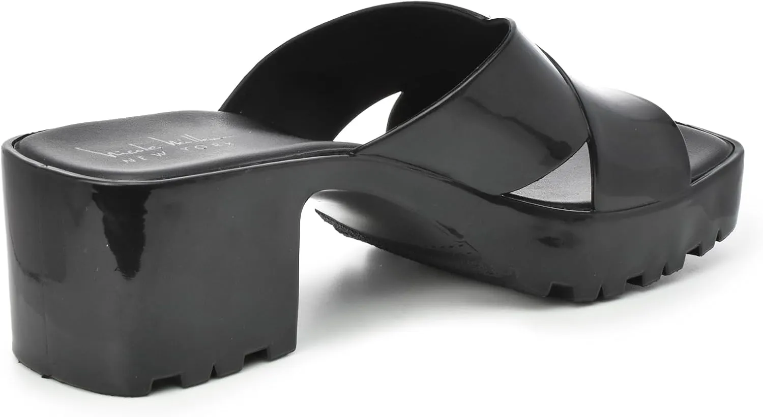 Nicole Miller Womens Eva Heel Sandal Easy Slip on Design