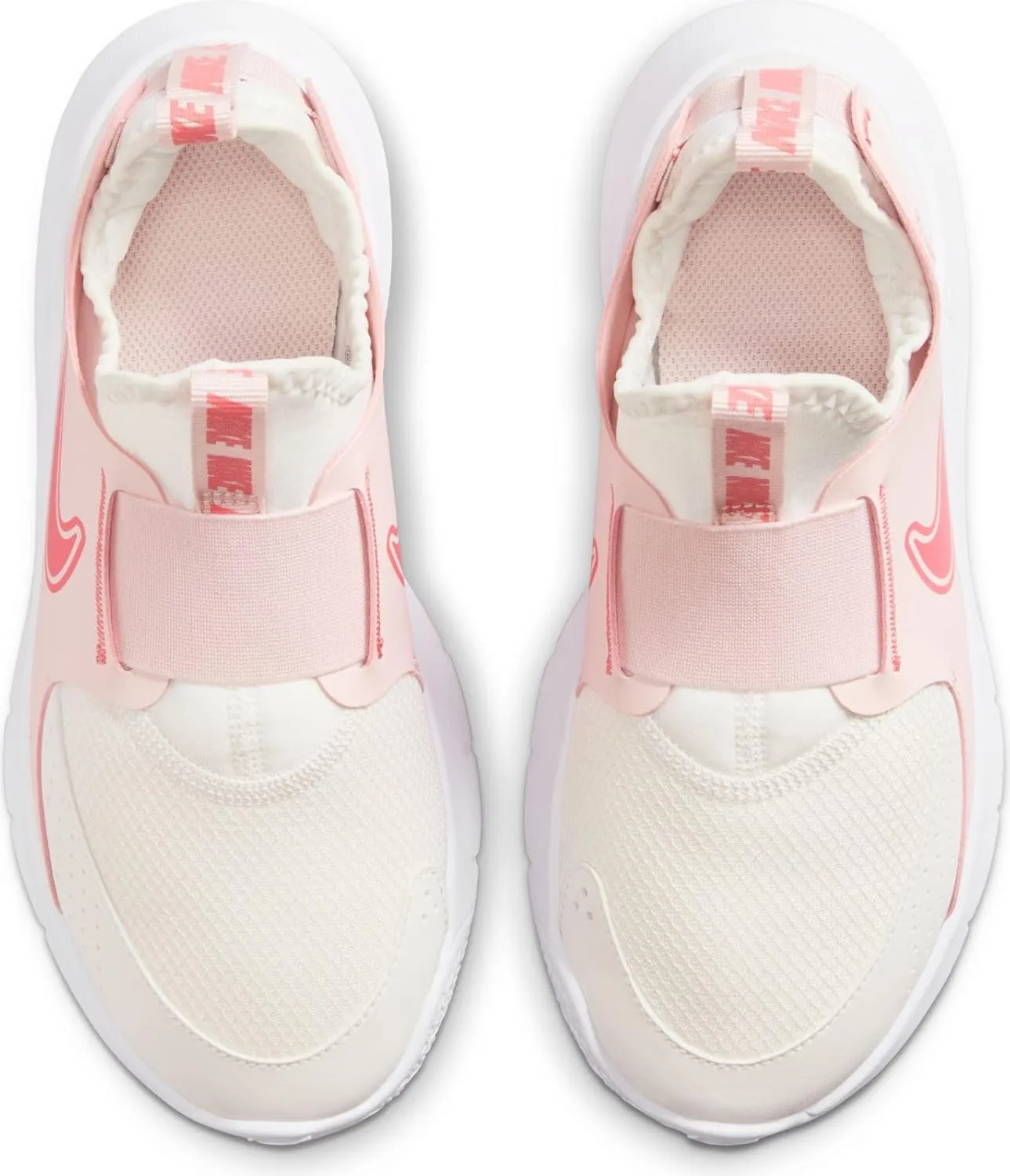 Nike Flex Runner 3 Big Kids' Road Running Shoes (FN1294-104, Summit White/Echo Pink/Magic Ember)