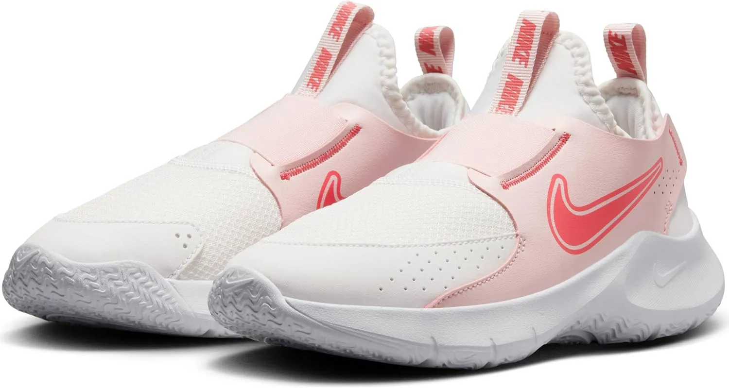 Nike Flex Runner 3 Big Kids' Road Running Shoes (FN1294-104, Summit White/Echo Pink/Magic Ember)