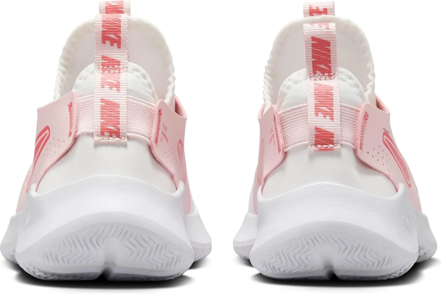 Nike Flex Runner 3 Big Kids' Road Running Shoes (FN1294-104, Summit White/Echo Pink/Magic Ember)