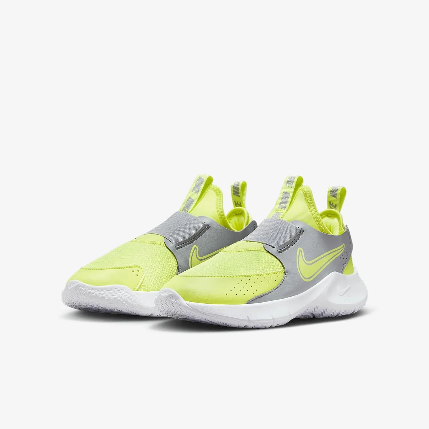 Nike Flex Runner 3 Big Kids' Road Running Shoes (FN1294-105, Summit White/White/Light Lemon Twist)
