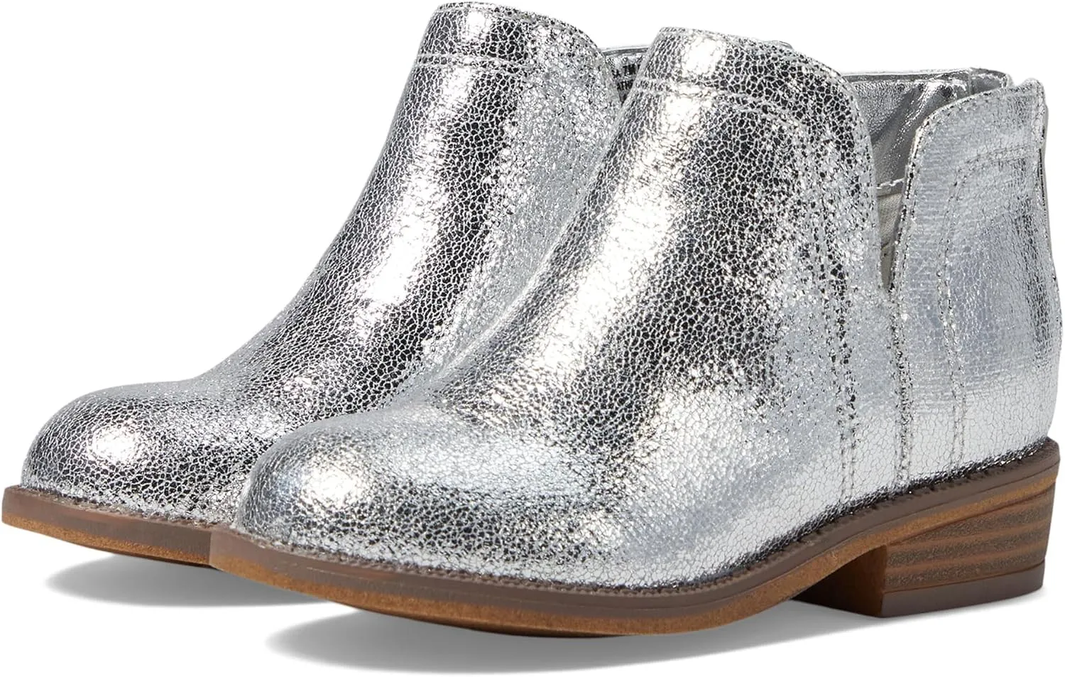 NINA Girl's Olympia (Toddler/Little Kid/Big Kid) Silver Crackle 3 Little Kid M
