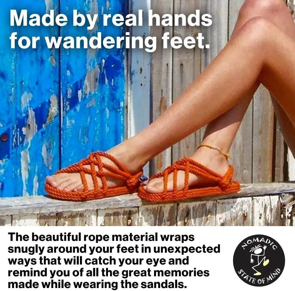 Nomadic State of Mind Rope Sandals, Romano Sandal For Men and Women, Unisex, Handmade Shoes, Straw Sandals