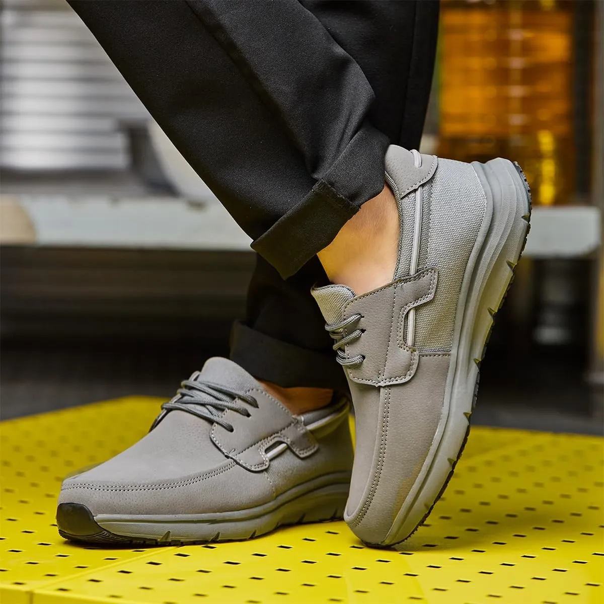Non Slip Work Shoes for Men Women Waterproof Kitchen Chef Slip Resistant Shoes Casual Lightweight Slip on Walking Sneakers