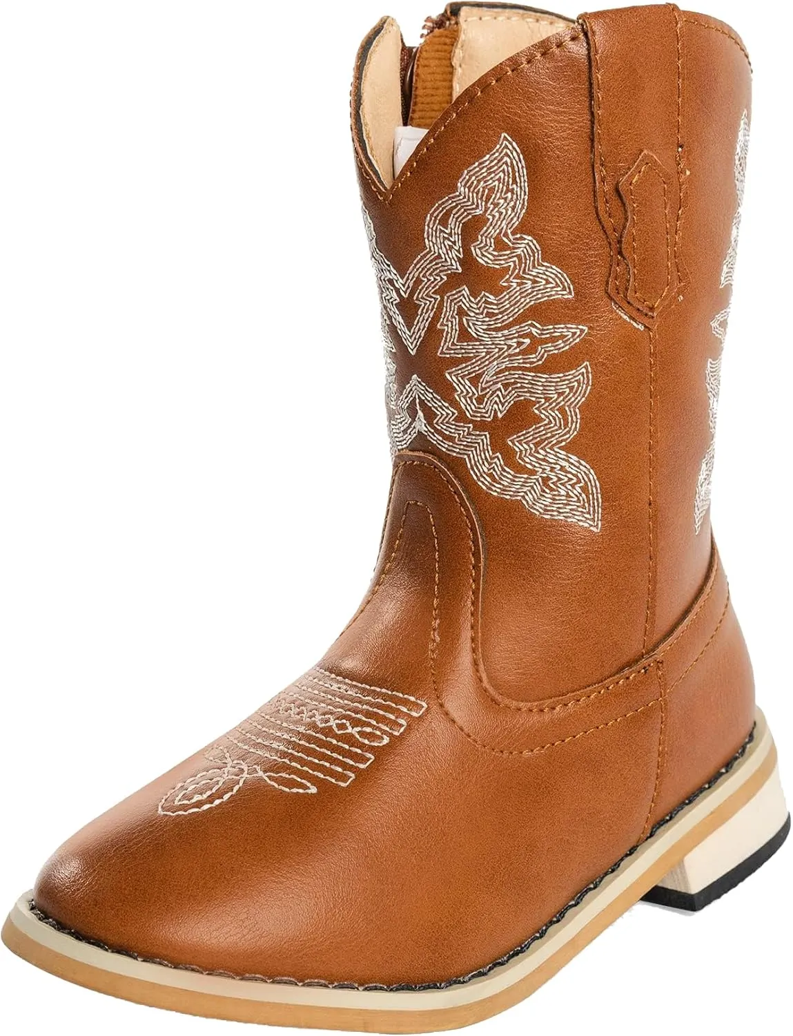 NORTY Unisex Little Kid Cowboy Boots for Girls and Boys - Stylish Faux Leather Cowboy Boots