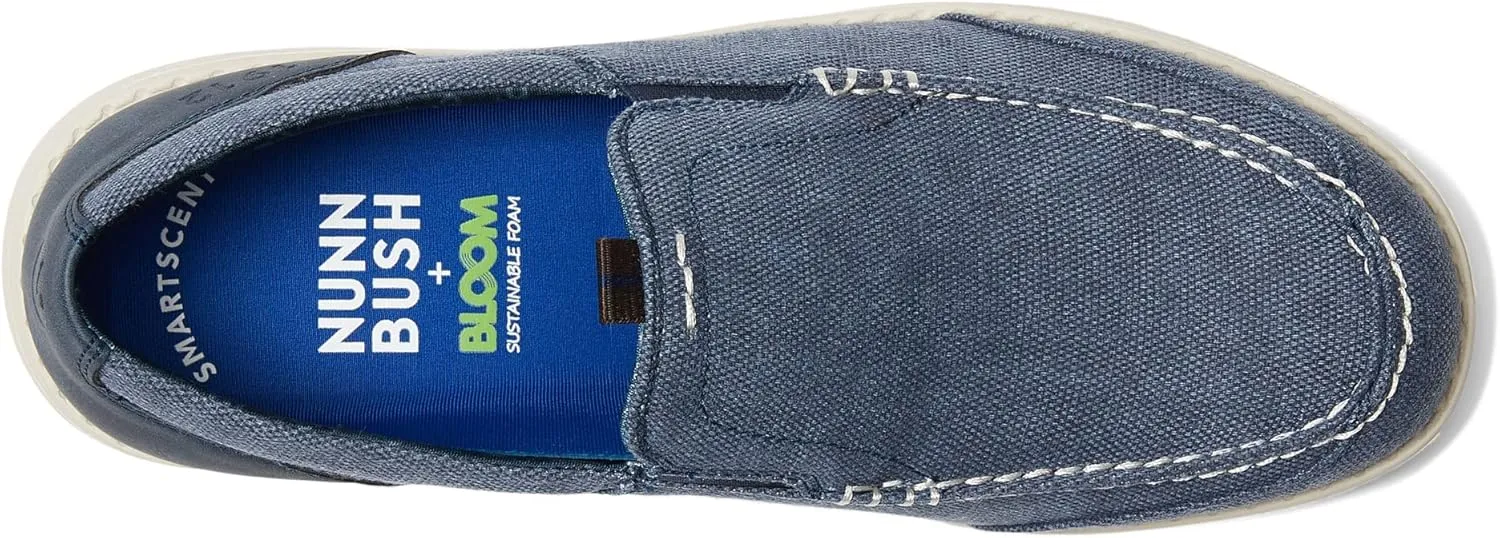 Nunn Bush Men's Brewski Canvas Moccasin Toe Slip-on Comfortable & Lightweight Loafer