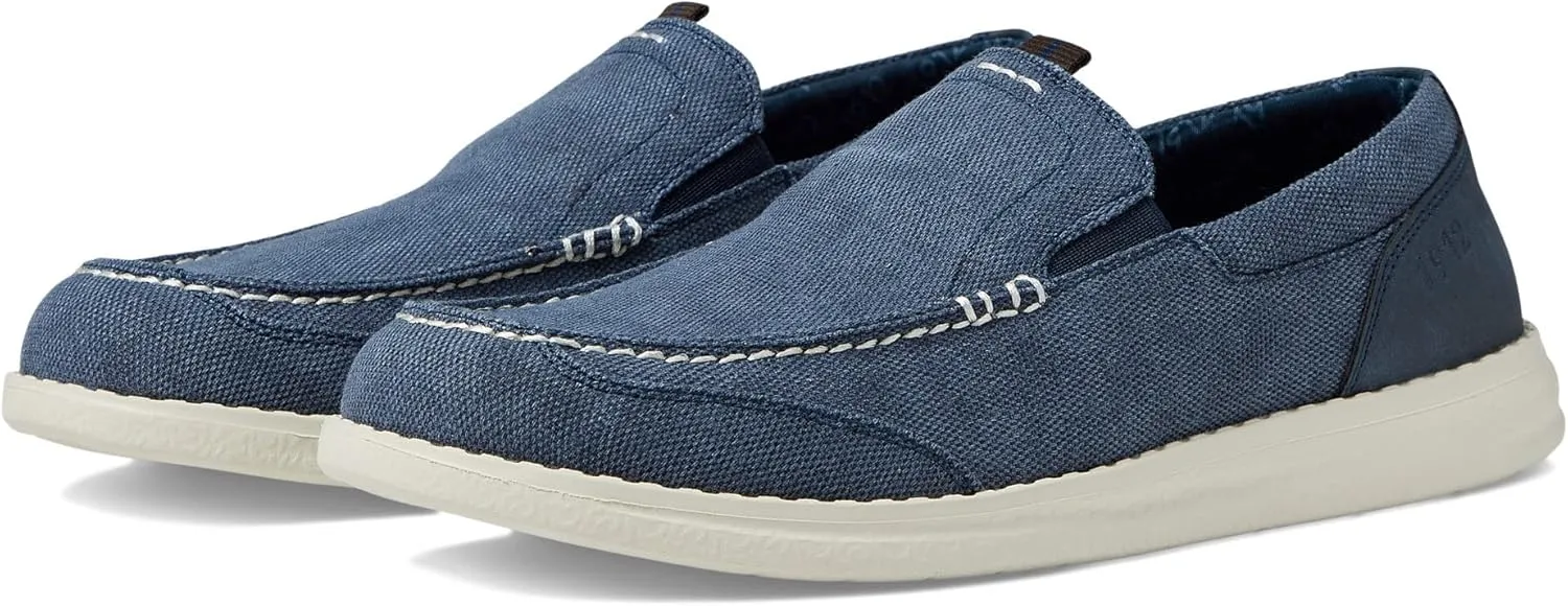 Nunn Bush Men's Brewski Canvas Moccasin Toe Slip-on Comfortable & Lightweight Loafer