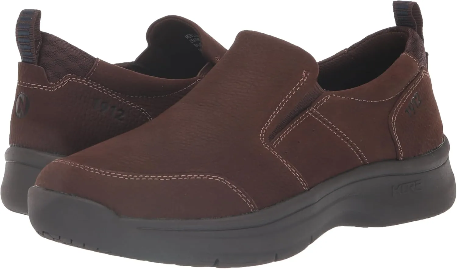 Nunn Bush Men's Mac Moccasin Toe Slip-on Lightweight Comfortable Leather Walking Shoe Loafer