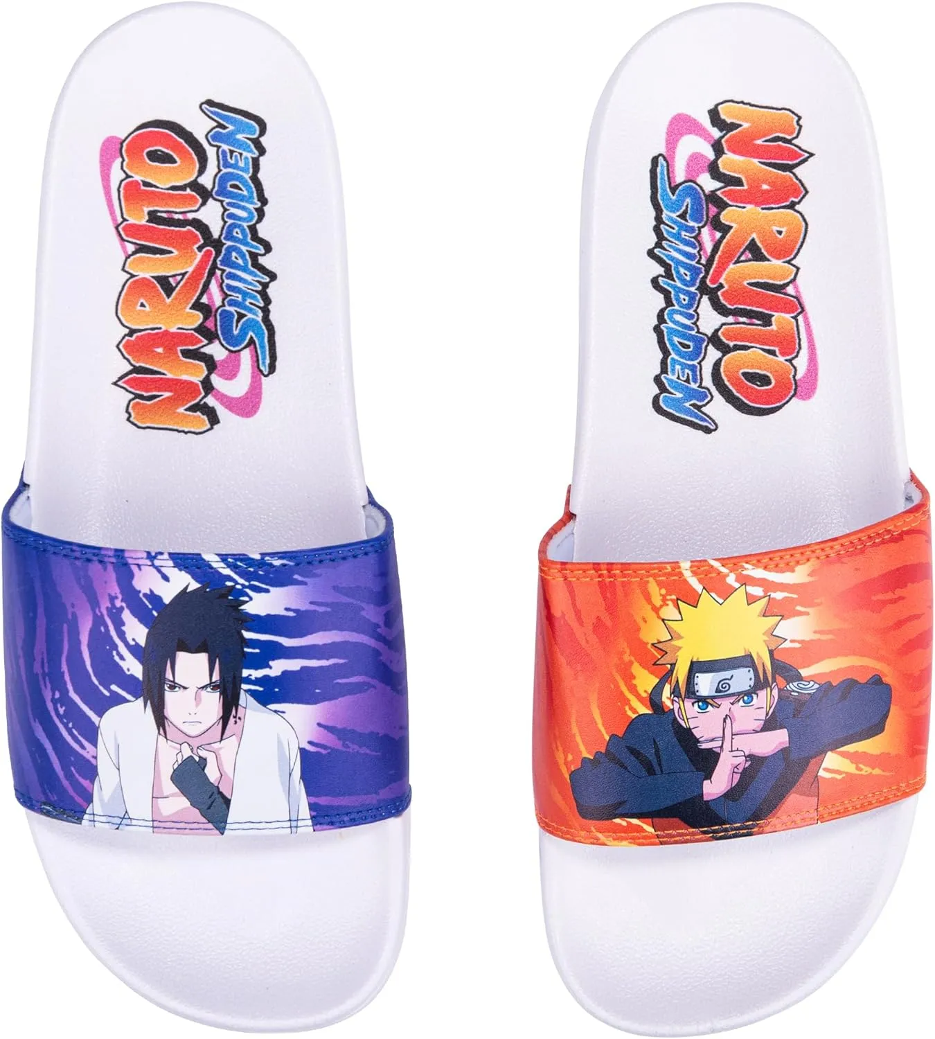 Odd Sox, Slide, Slip On Sandal, Naruto x Sasuke, Soft, Comfortable, Unisex