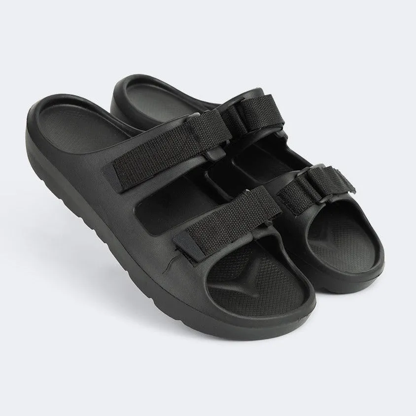 Oil And Gaz Comfortable Men Beach Slide Black