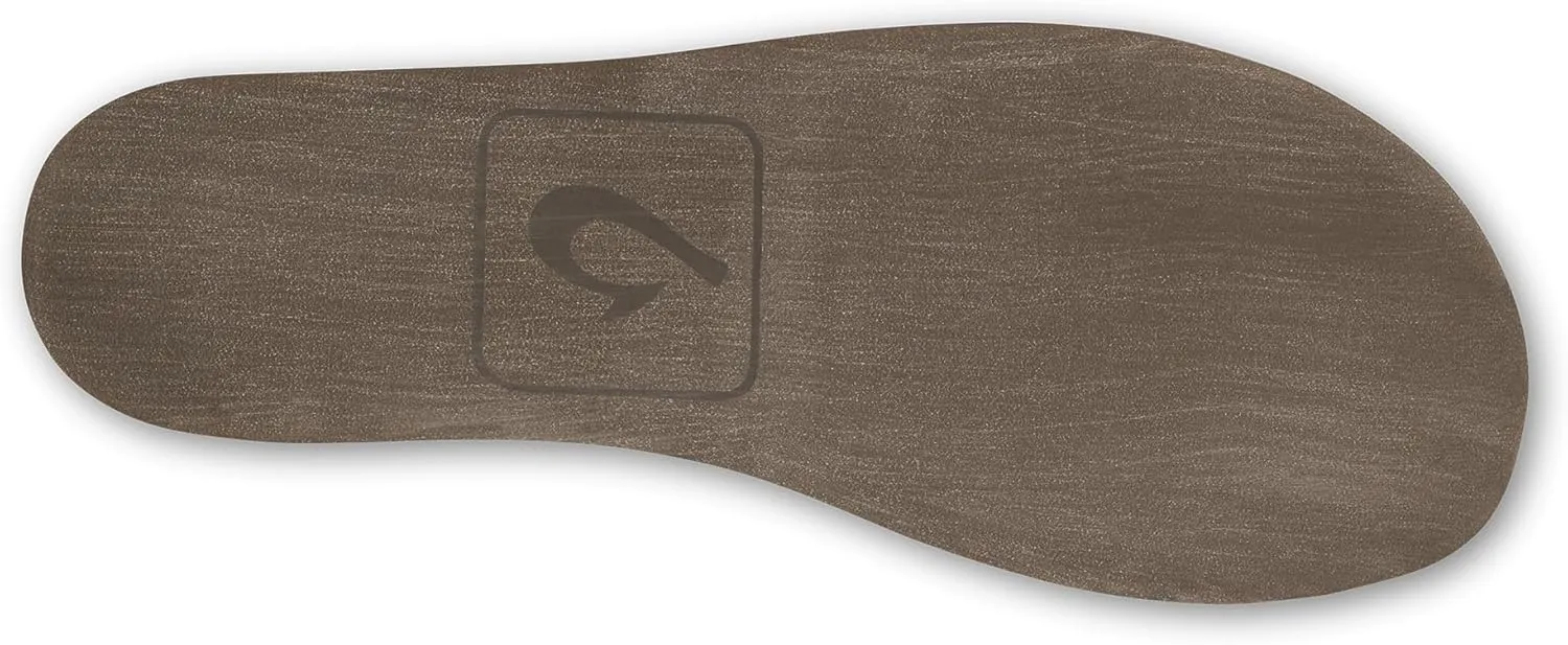 OLUKAI Moloa Hulu Men's Wool-Blend Slippers, Soft & Heathered Knit Slip On Shoes, Suede Leather Foxing, Drop-In Heel Design