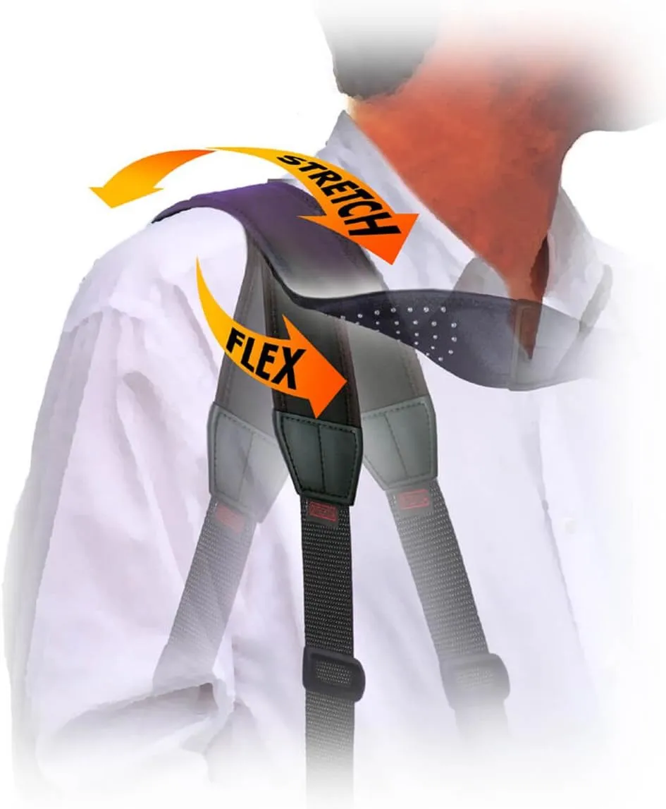OP/TECH USA SOS Curve Padded Shoulder Strap - Made in USA - Adjustable Replacement for Crossbody, Laptop, Messenger & Duffel Bags - Black