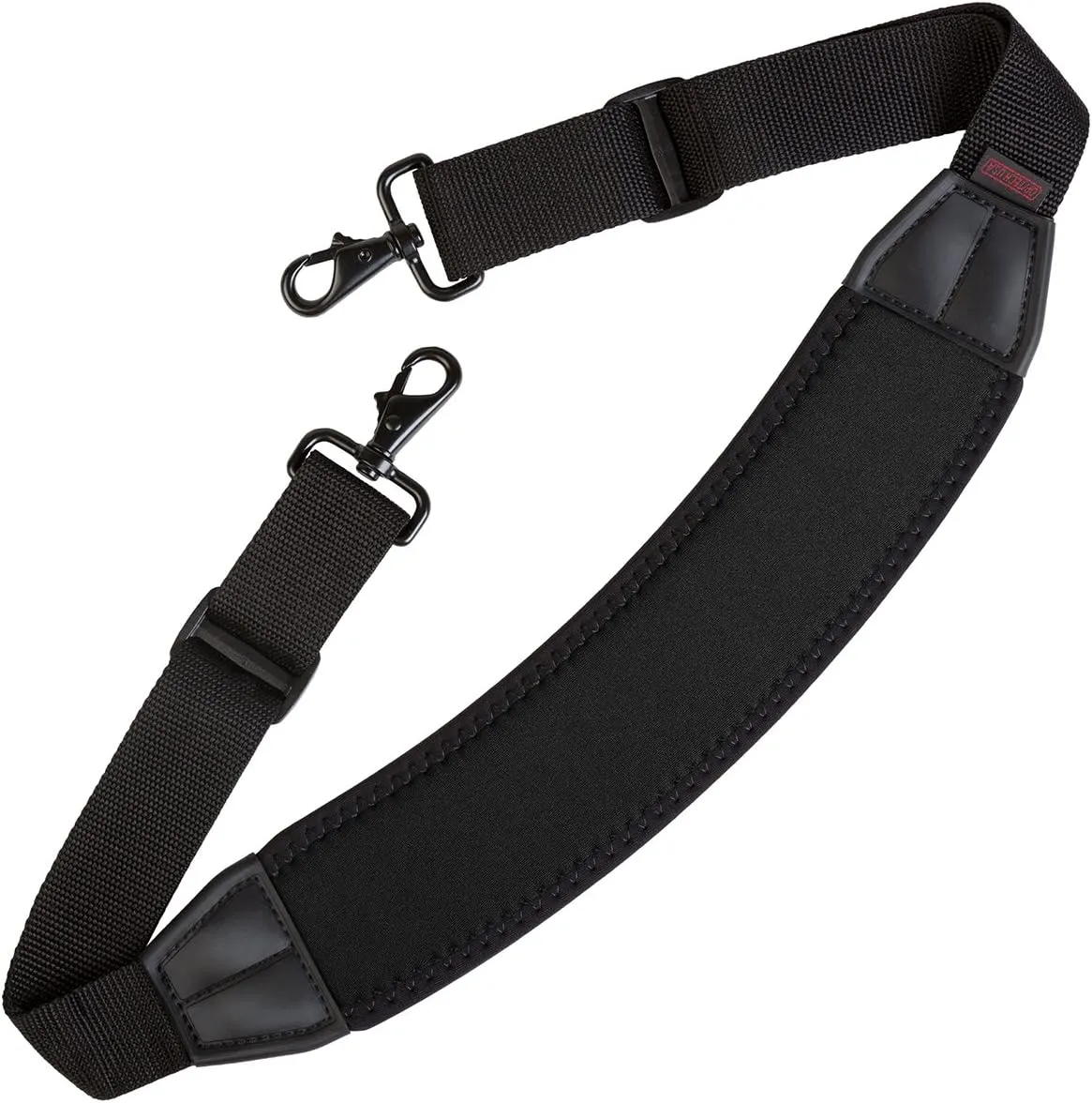 OP/TECH USA SOS Curve Padded Shoulder Strap - Made in USA - Adjustable Replacement for Crossbody, Laptop, Messenger & Duffel Bags - Black