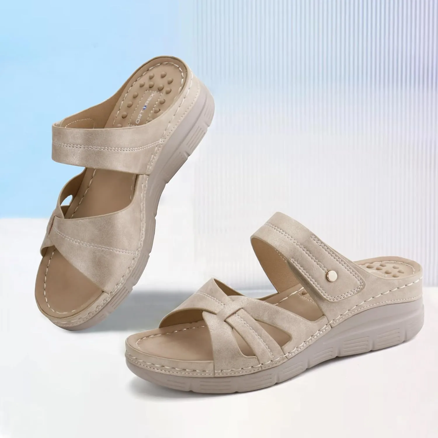 Ortho rest Women Orthotic Slides Comfortable Orthopedic Sandals Walking Sandals with Arch Support