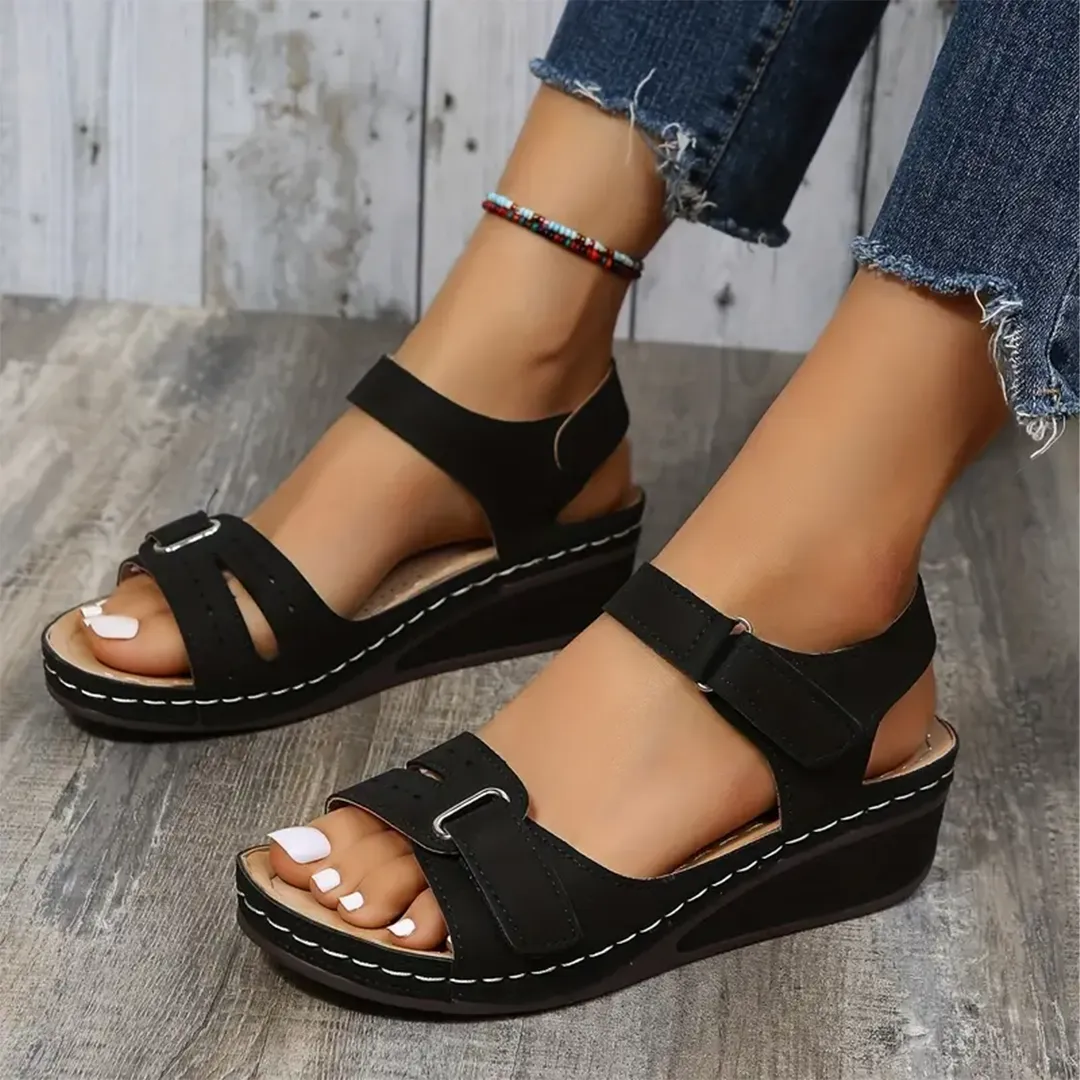 ORTHOPEDIC ANKLE STRAP WEDGE SPORT SANDALS