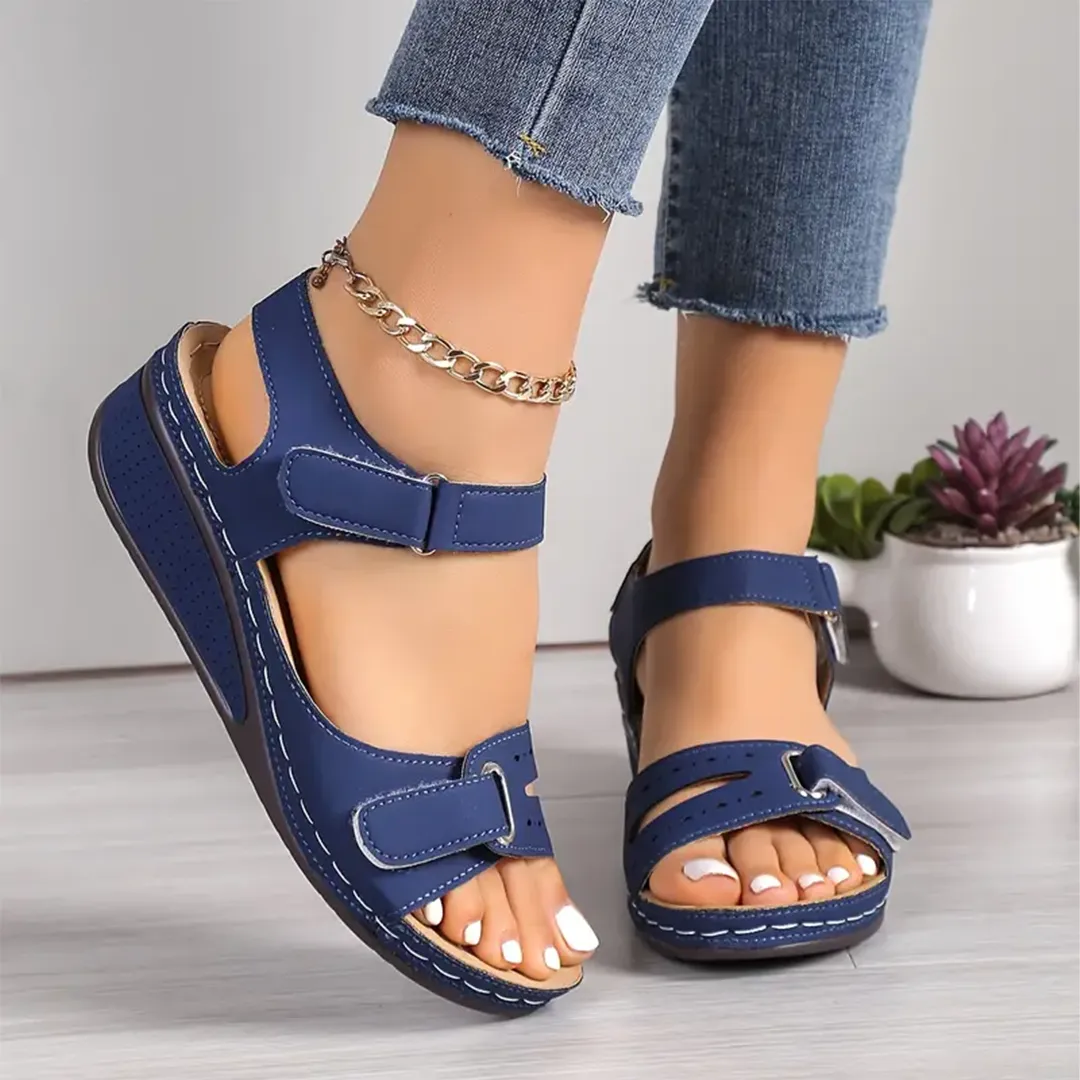 ORTHOPEDIC ANKLE STRAP WEDGE SPORT SANDALS