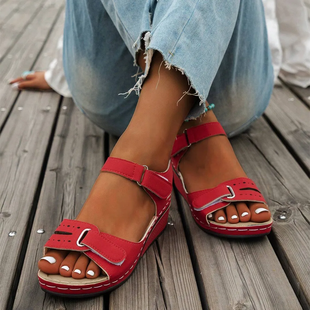 ORTHOPEDIC ANKLE STRAP WEDGE SPORT SANDALS