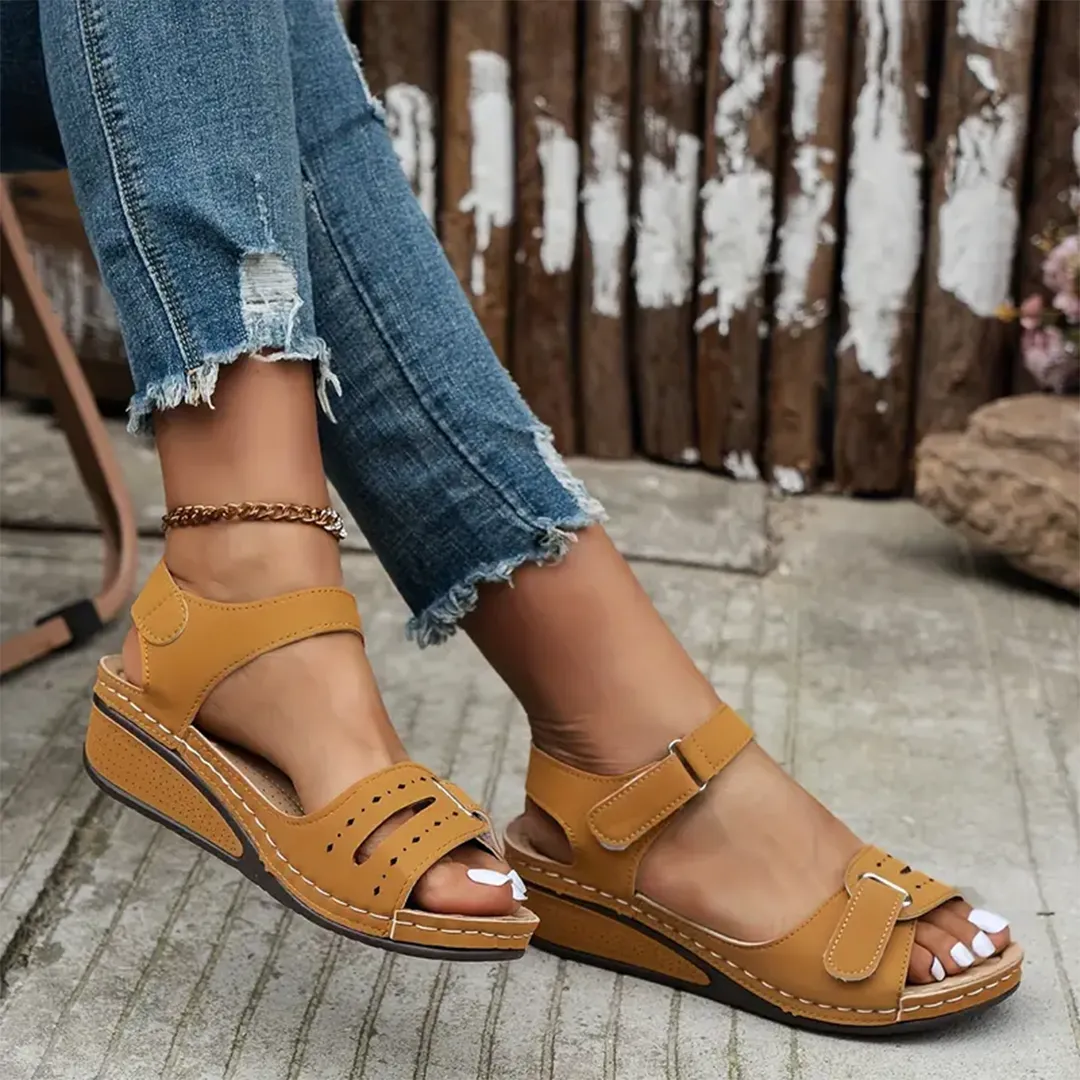 ORTHOPEDIC ANKLE STRAP WEDGE SPORT SANDALS