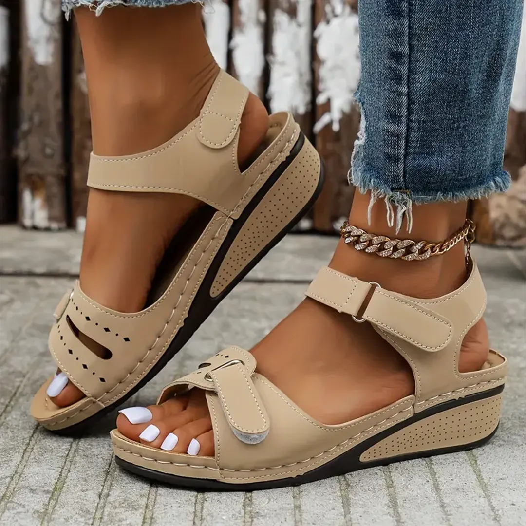 ORTHOPEDIC ANKLE STRAP WEDGE SPORT SANDALS