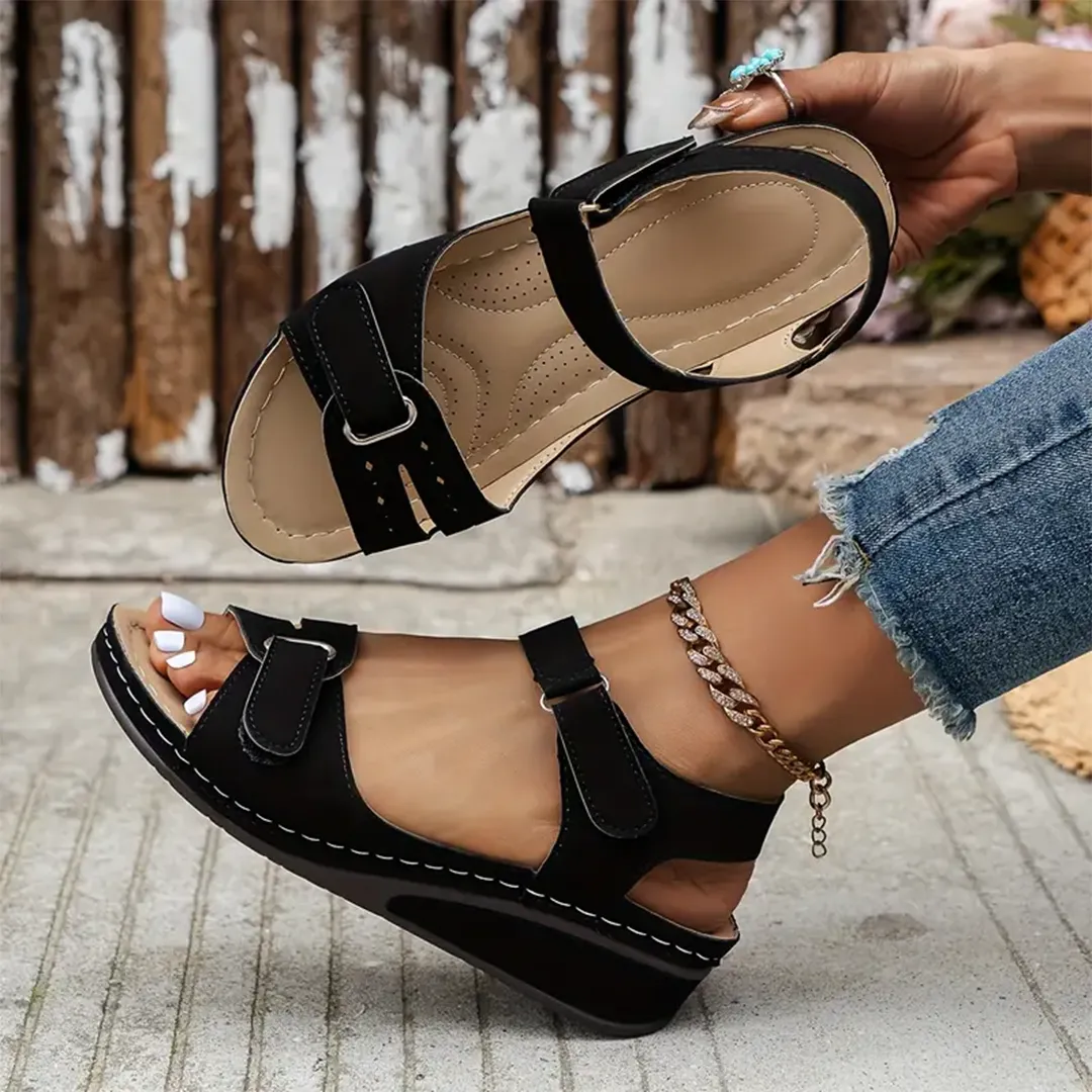 ORTHOPEDIC ANKLE STRAP WEDGE SPORT SANDALS