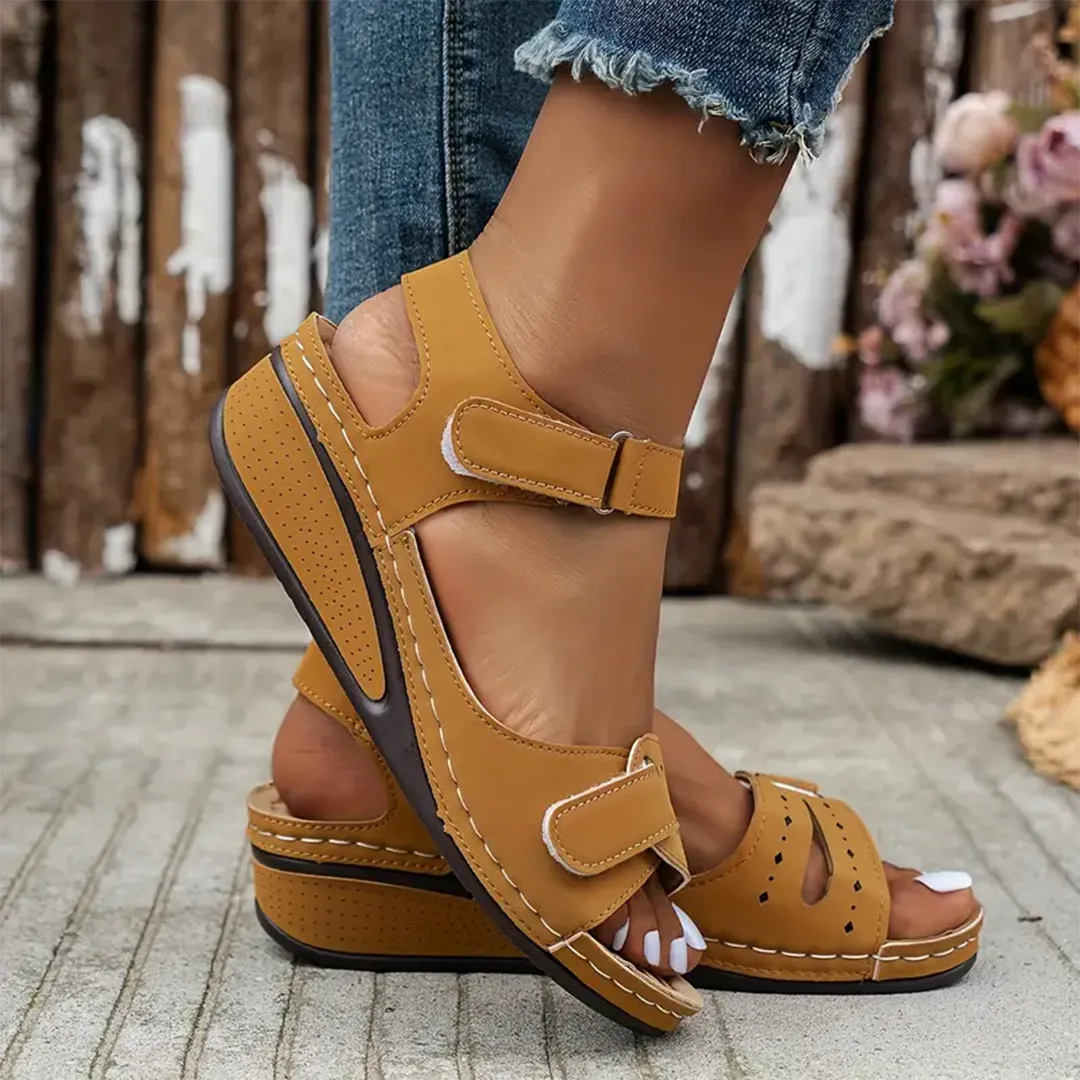 ORTHOPEDIC ANKLE STRAP WEDGE SPORT SANDALS
