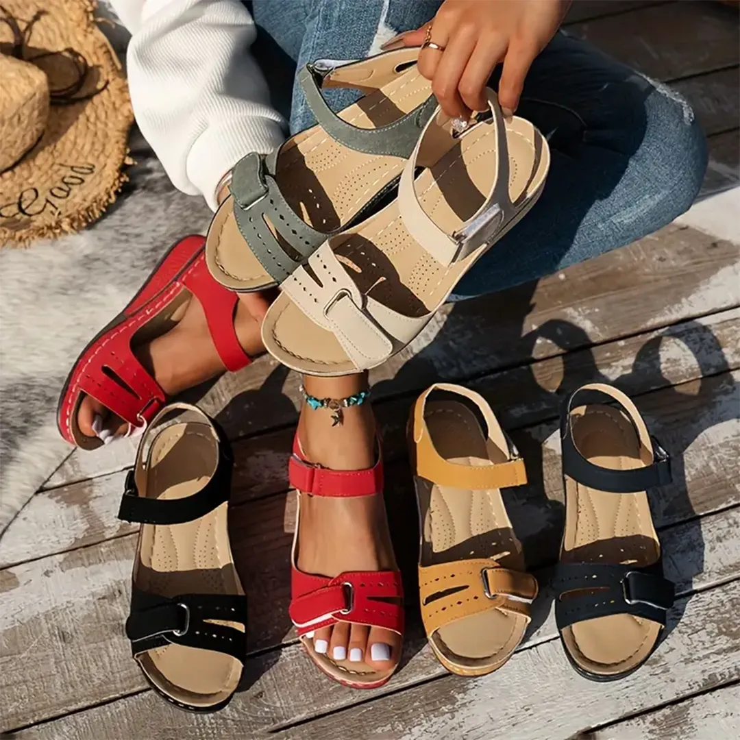 ORTHOPEDIC ANKLE STRAP WEDGE SPORT SANDALS