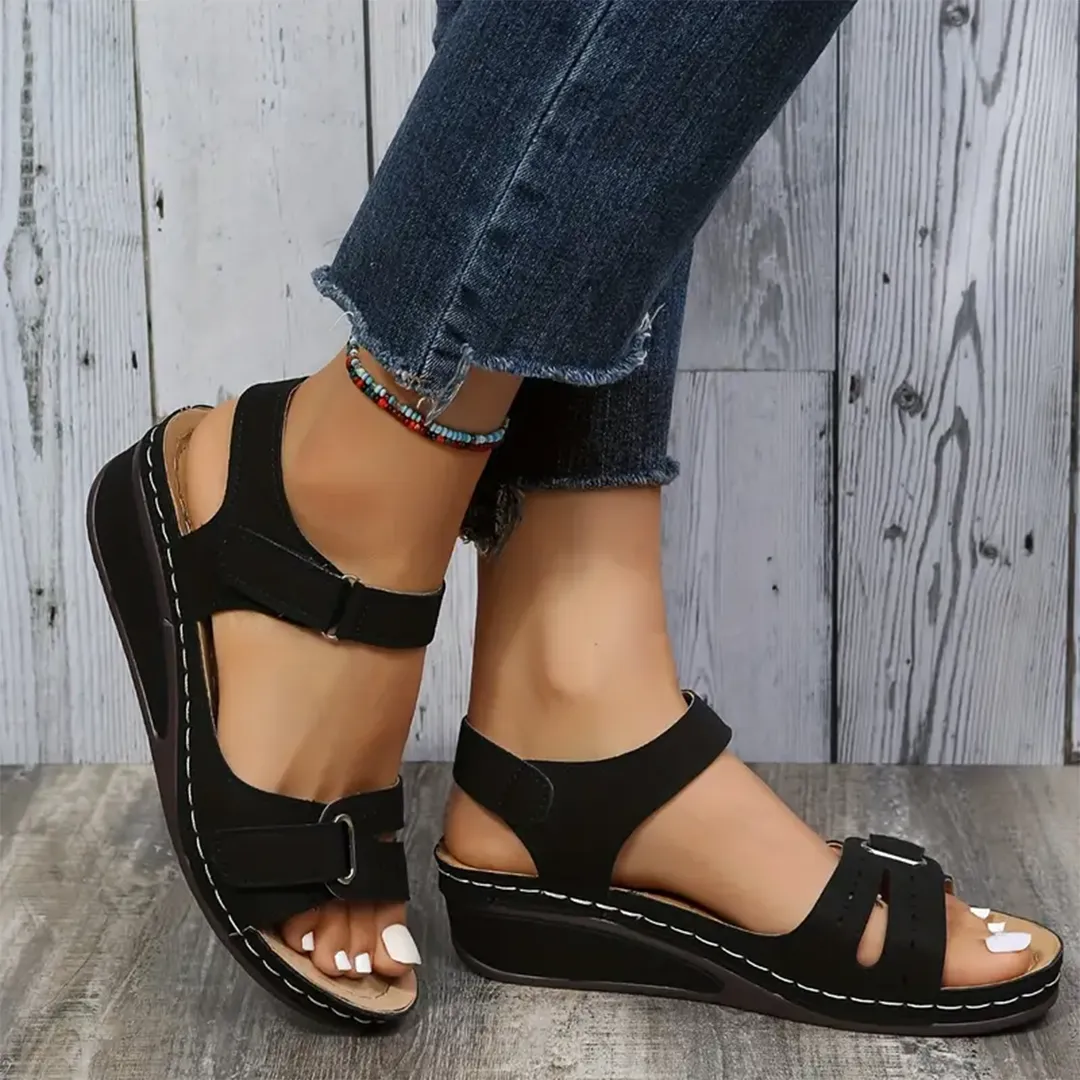 ORTHOPEDIC ANKLE STRAP WEDGE SPORT SANDALS