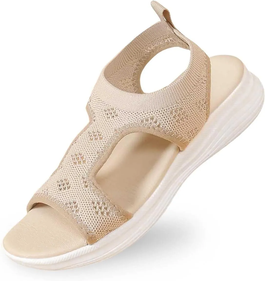 Orthopedic Sandals for Women, Breathable Mesh Slide Sandals with Arch Support Comfortable Beach Sandal
