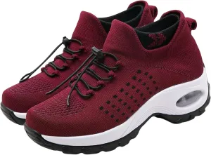 Orthopedic Sneakers for Women Plantar Fasciitis Women Walking Shoes Sock Sneakers Casual Knit Mesh Slip On Sock Sneaker Comfort Air Cushion Athletic Shoes