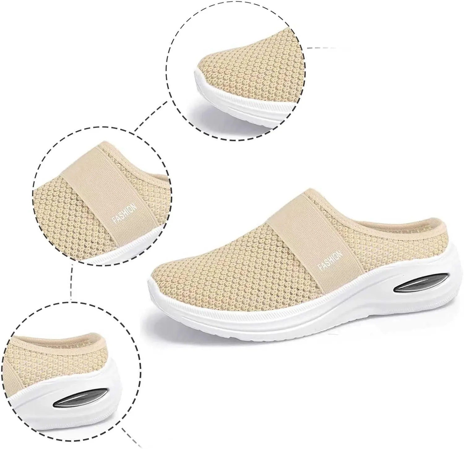 Orthotic Sandals For Women Platform Women's Mesh Shoes Summer Slip-On Breathable Comfortable House Bedroom Slipper
