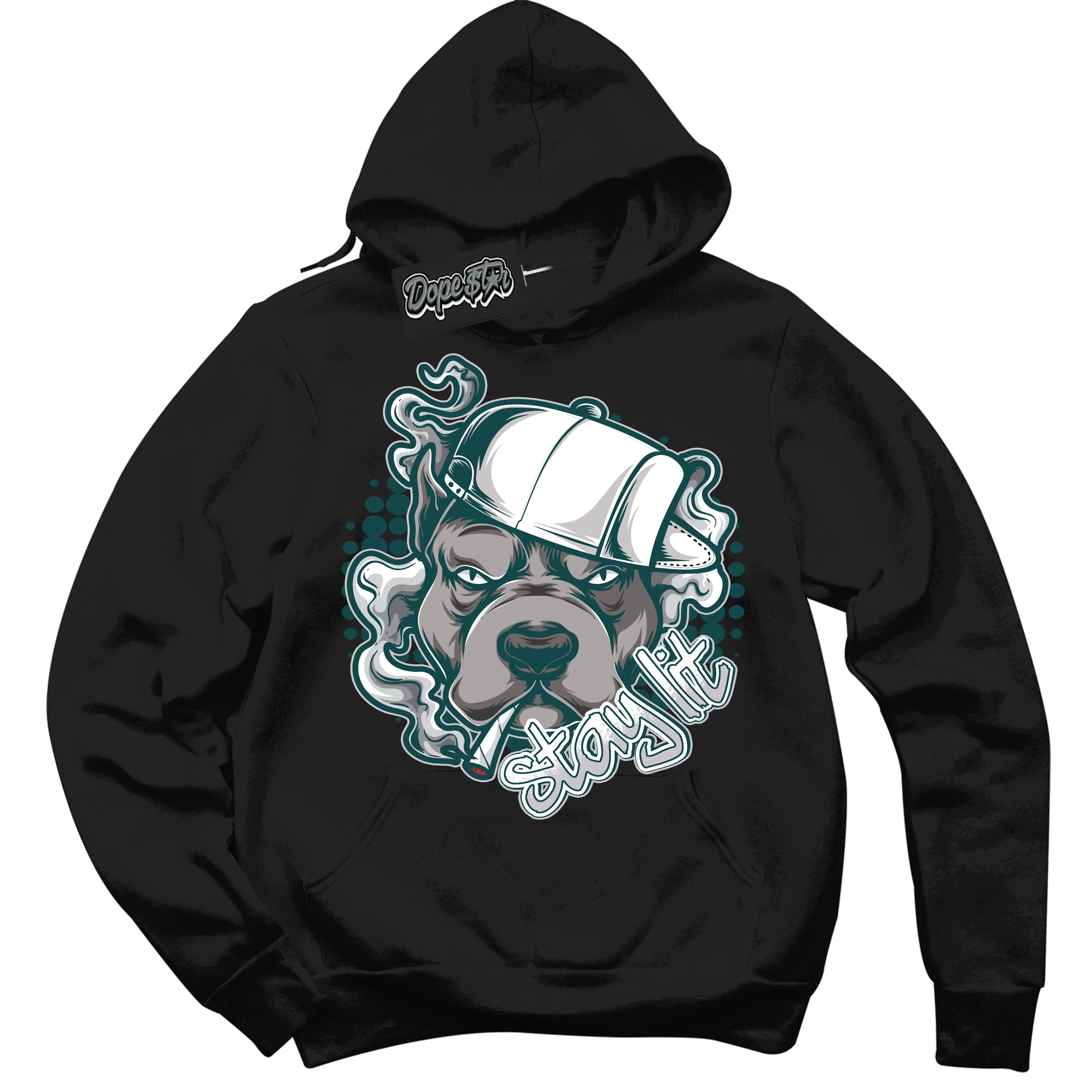 Oxidized Green 1s Sneaker Hoodie Stay Lit Graphic