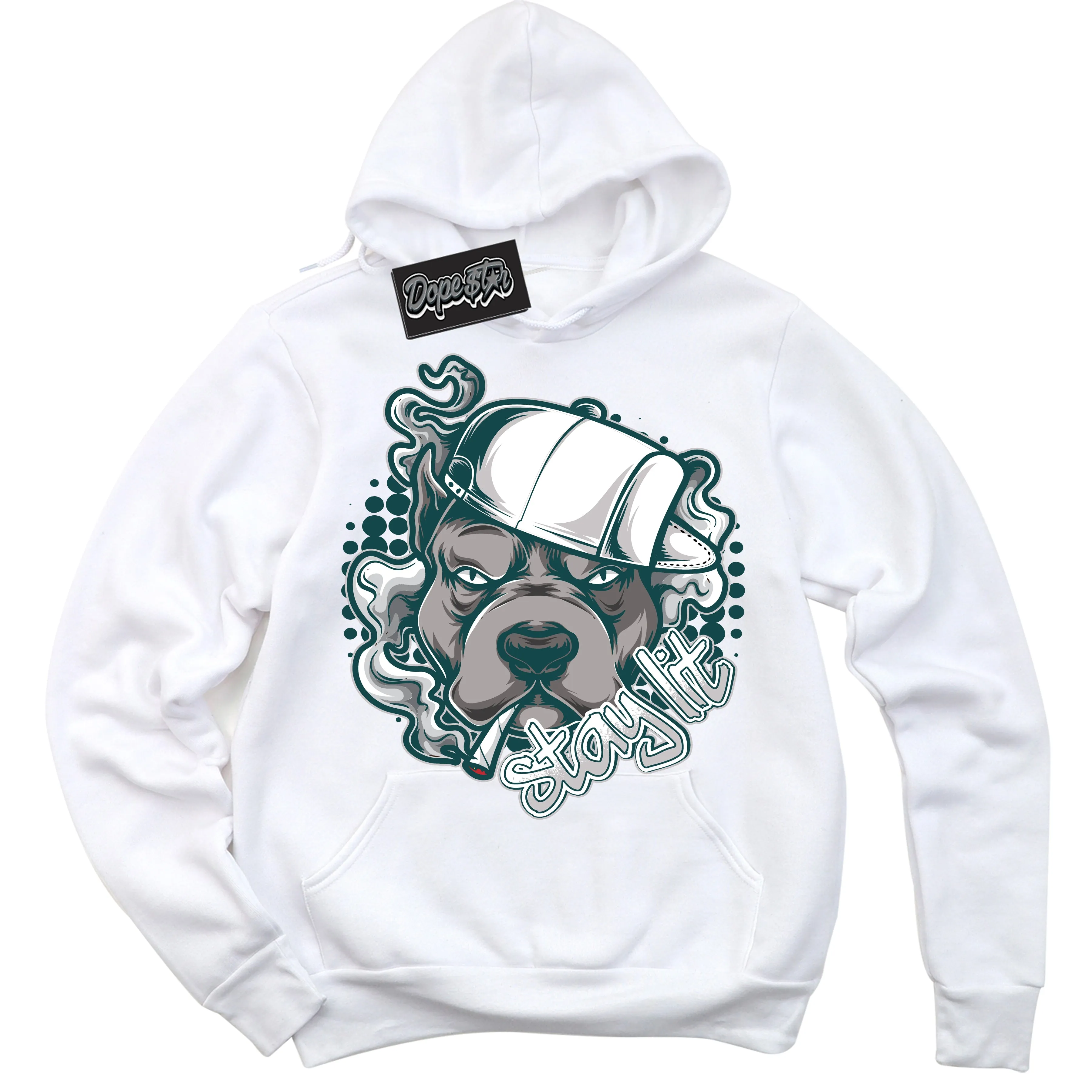 Oxidized Green 1s Sneaker Hoodie Stay Lit Graphic