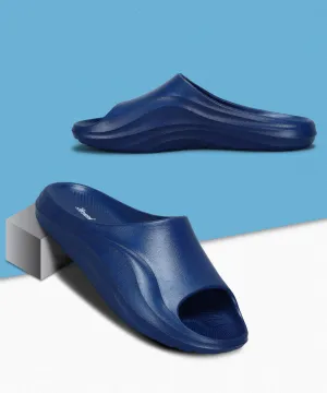 Paragon EVK10926G Men's Waterproof Blue Sliders with Comfortable Sole