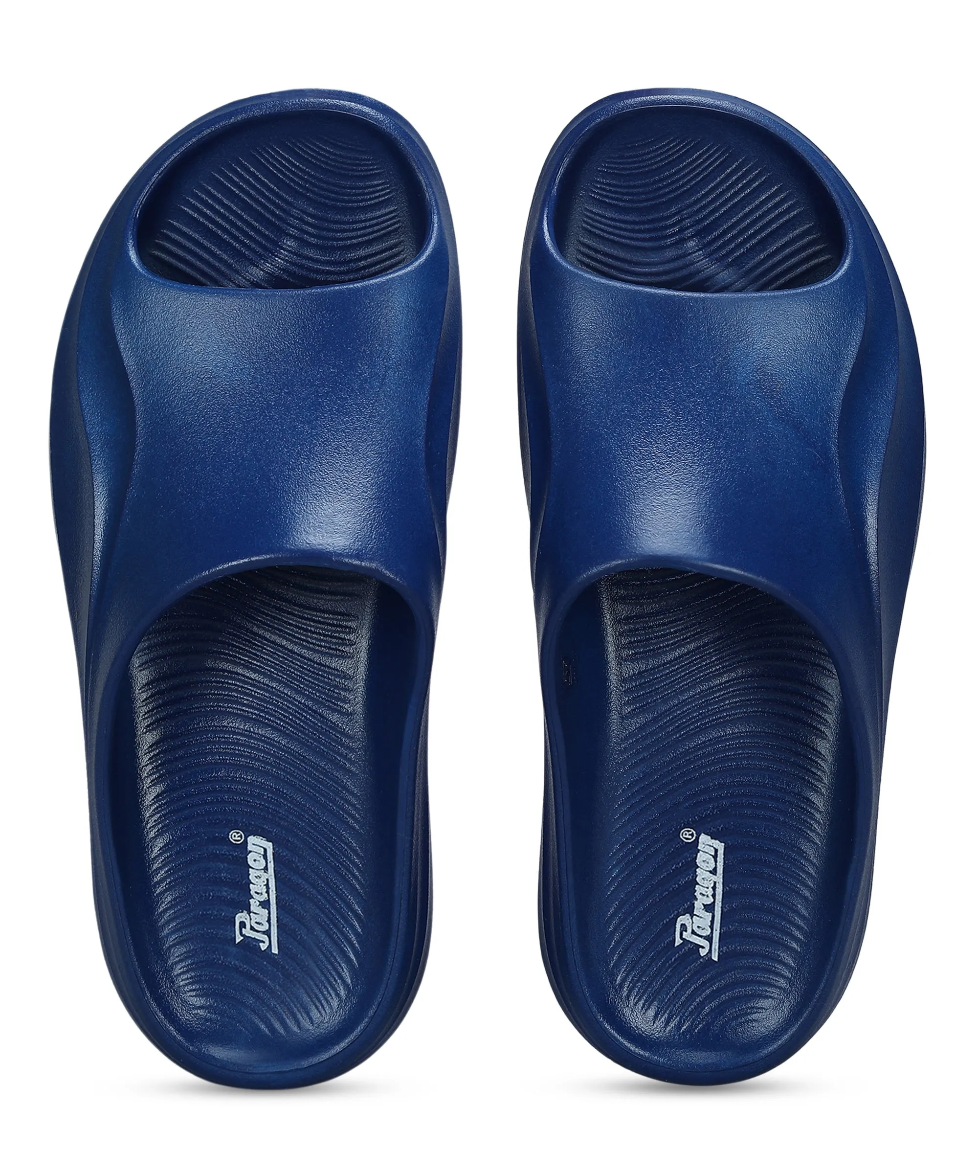 Paragon EVK10926G Men's Waterproof Blue Sliders with Comfortable Sole