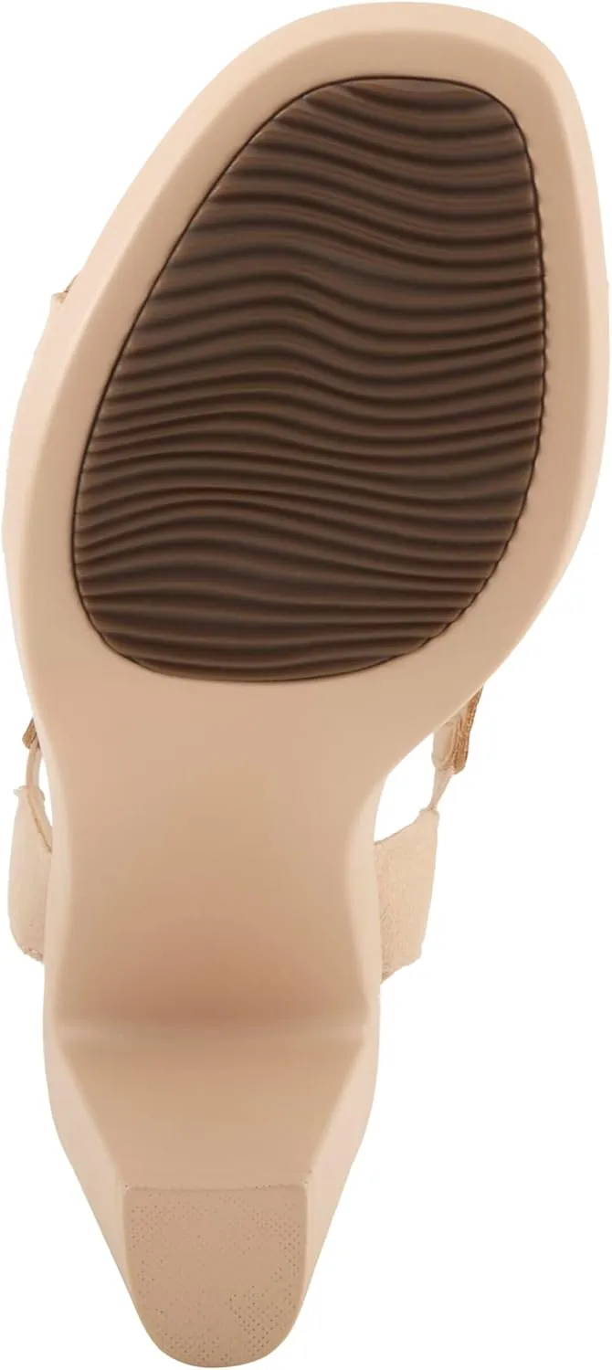 PATRIZIA Women's ILLARA Slip-On T-Strap Heels - Crystal Embellished, Elastic Goring, Cushioned Comfort