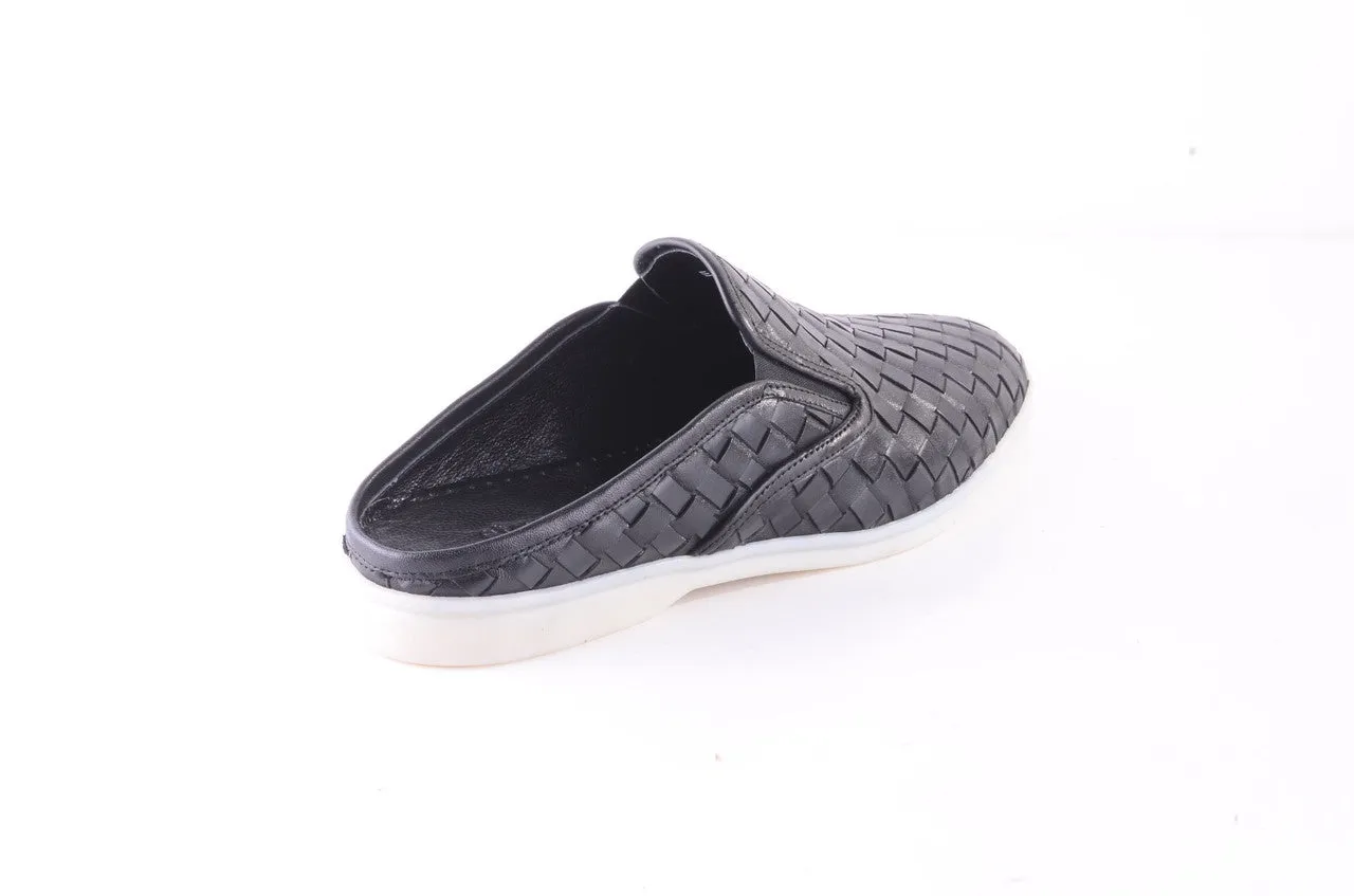 Pelle Line Exclusive 5111 Woven Slide-Black
