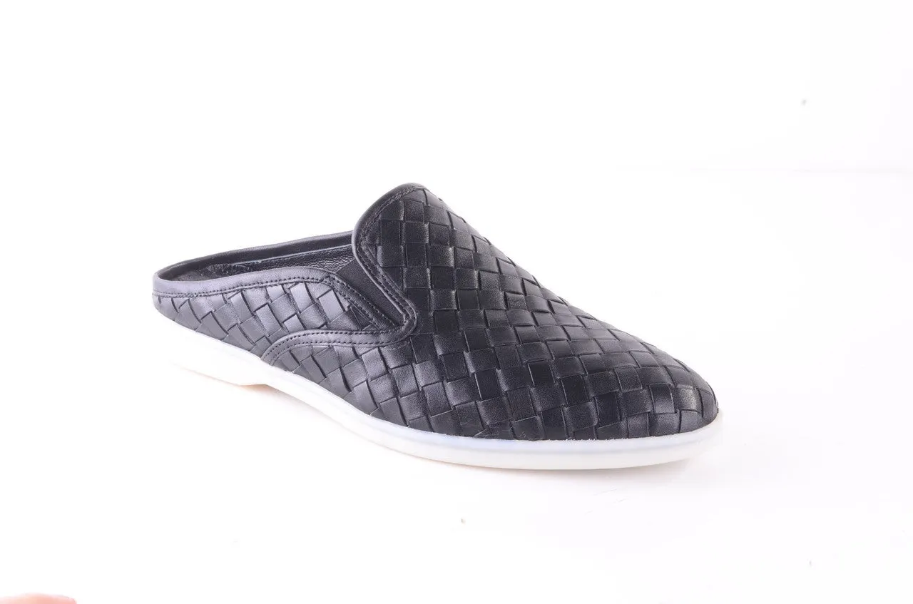 Pelle Line Exclusive 5111 Woven Slide-Black