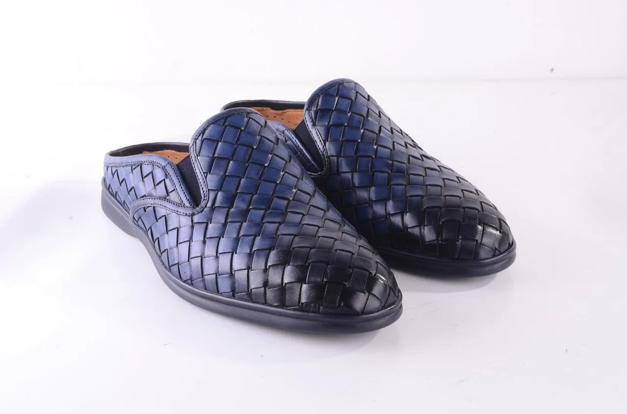 Pelle Line Exclusive 5111 Woven Slide-Navy