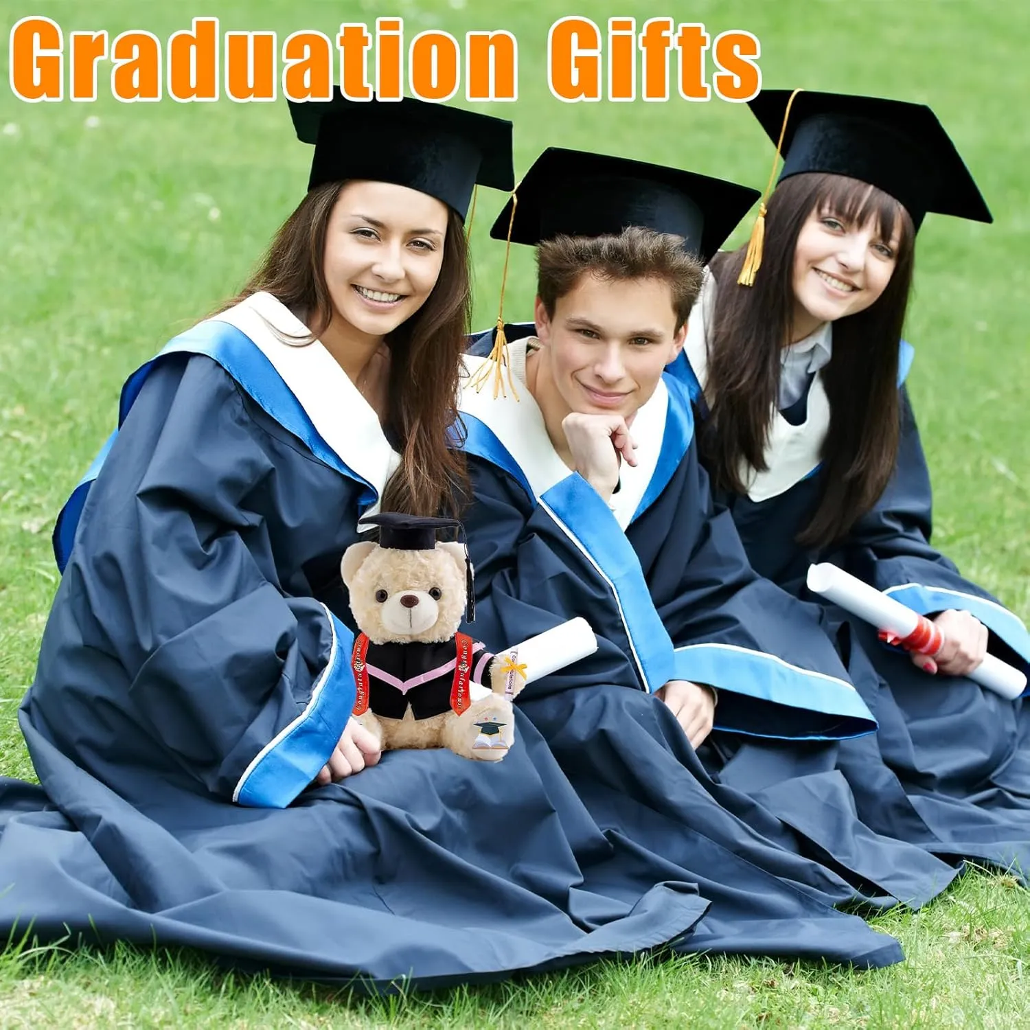 Personalized Graduation Bear Class of 2025 Teddy Bear with Text Photo, Personalized Teddy Bear as Graduation Gifts for Him Her 2025 High School College Graduation Gifts 2025 (10 inch)