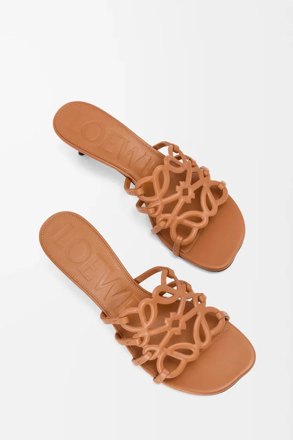 Petal Anagram Slide In Soft Calfskin