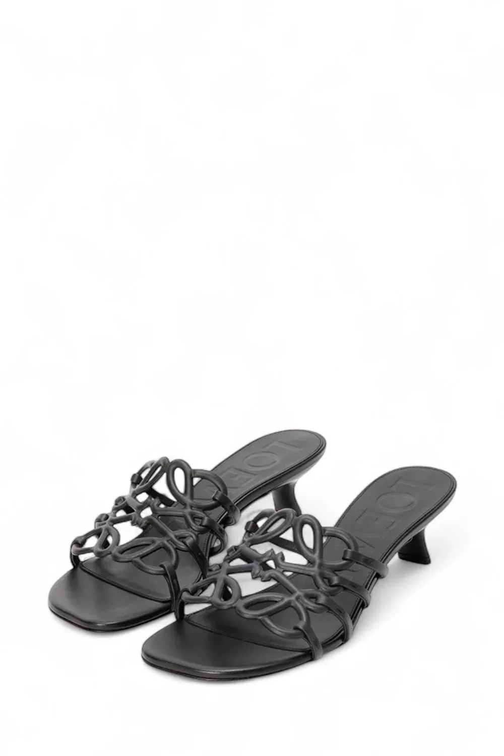 Petal Anagram Slide In Soft Calfskin