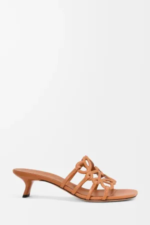 Petal Anagram Slide In Soft Calfskin