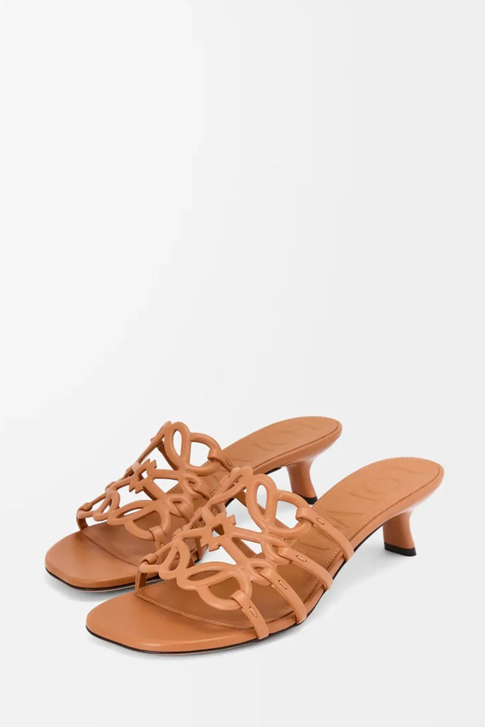 Petal Anagram Slide In Soft Calfskin