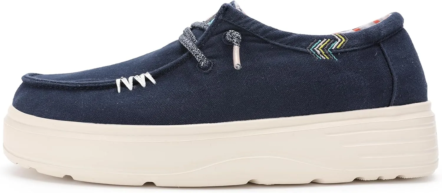 PITAS Natal Loafers for Women | Comfortable Slip-On Shoes | Women’s Casual Boat Shoes | Ultralight & Stylish | Dark Blue