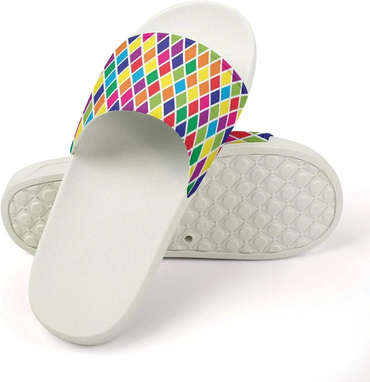Pizza Pattern Unisex Slide Sandals - Printed Slide Sandals - Can Be Worn Indoors Or Outdoors