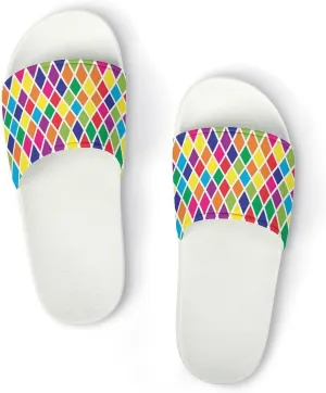 Pizza Pattern Unisex Slide Sandals - Printed Slide Sandals - Can Be Worn Indoors Or Outdoors