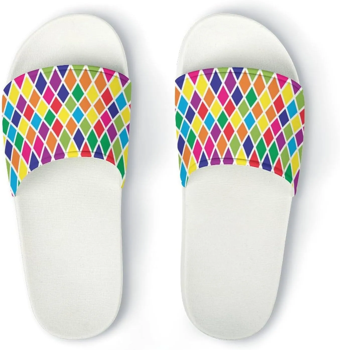 Pizza Pattern Unisex Slide Sandals - Printed Slide Sandals - Can Be Worn Indoors Or Outdoors